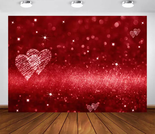 Pair of Hearts Backdrop (Material: Vinyl)