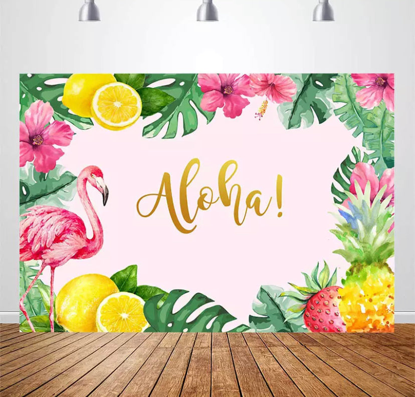 Flamingo & Pineapple (Material: Vinyl)