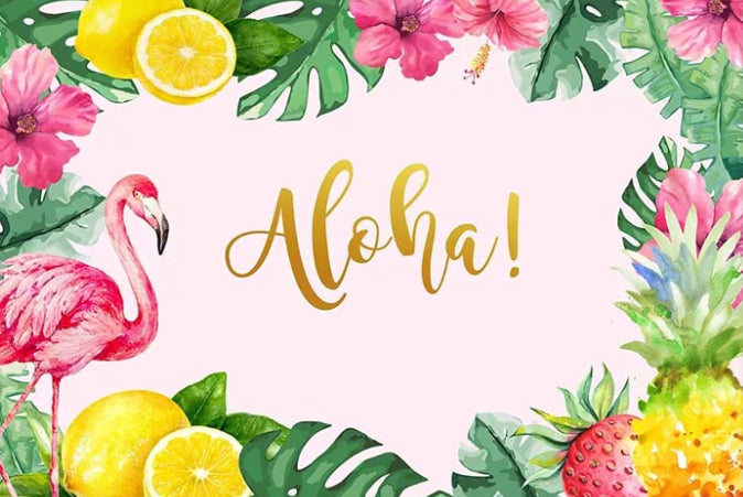 Flamingo & Pineapple (Material: Vinyl)