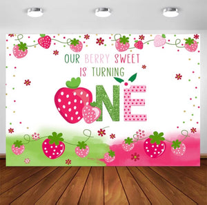 Strawberry Backdrop (Material: Vinyl)