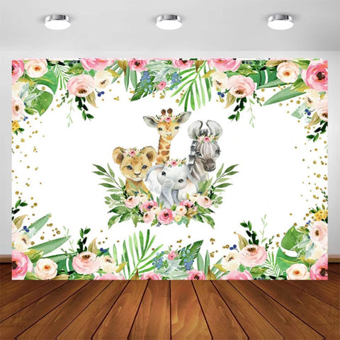 Four in the Jungle Backdrop (Material: Vinyl)