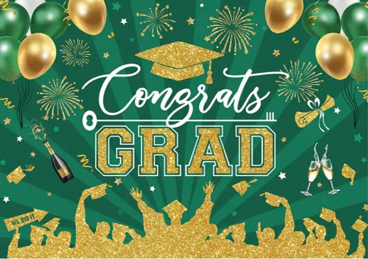 Green Graduation Vector Graduation Background Green