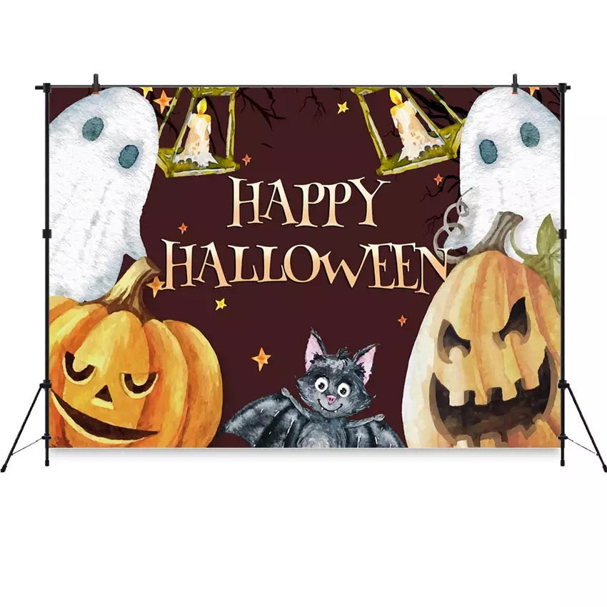 Halloween Friends Backdrop (Material: Vinyl)