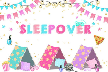 Sleepover and Friends Backdrop (Material: Vinyl)