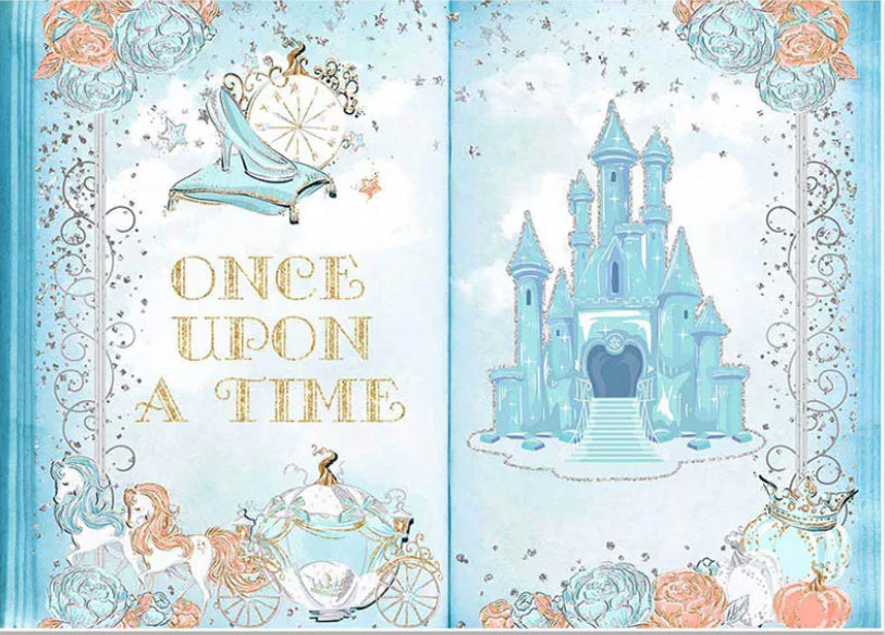Once Upon a Blue Backdrop (Material: Vinyl)