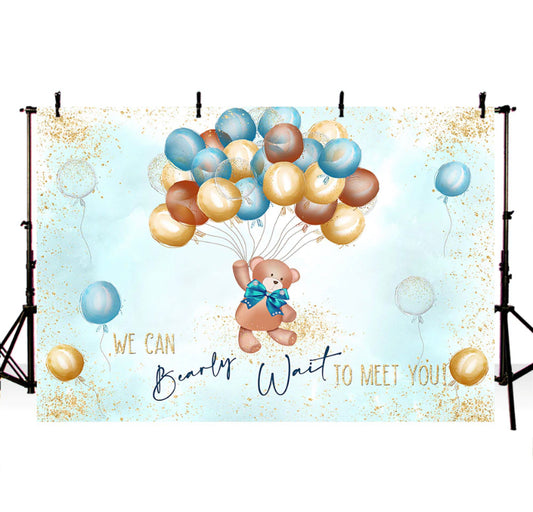 In Blue Bearly Backdrop (Material: Vinyl)