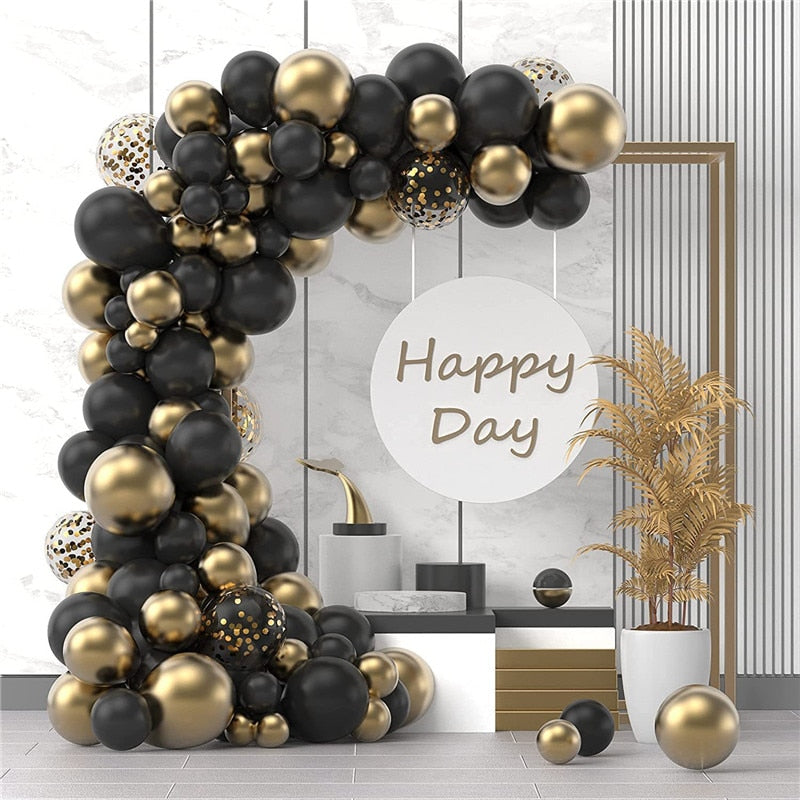 Black & Gold - Balloon Garland Kits
