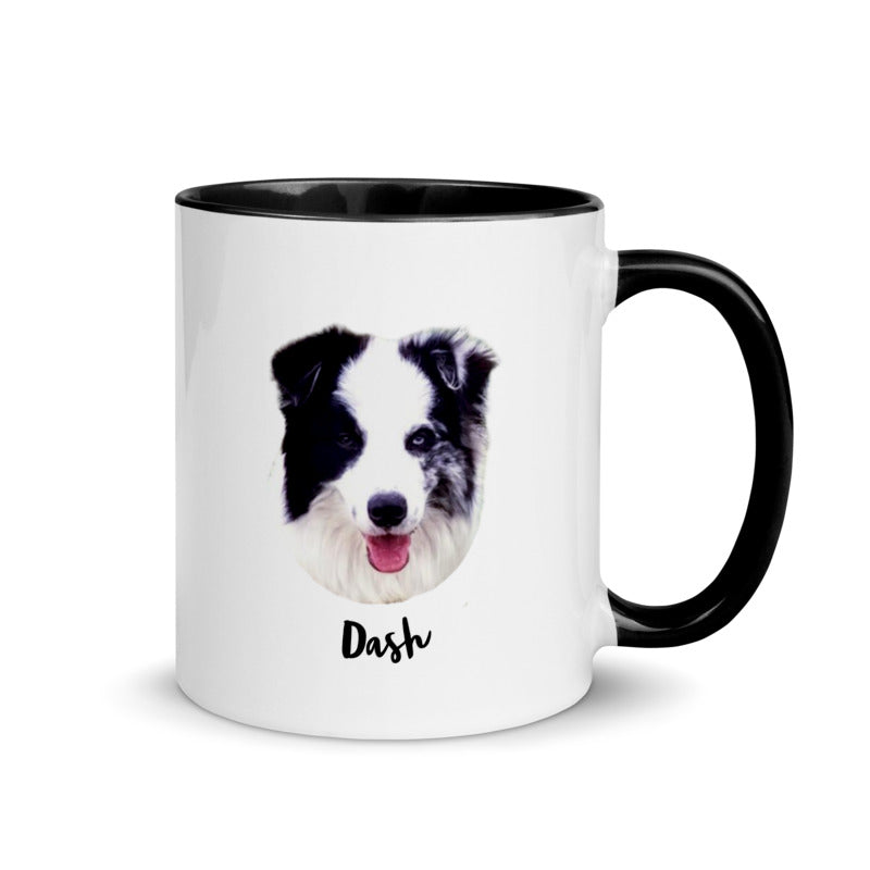 Custom Head Pet on a MUG with Color Inside