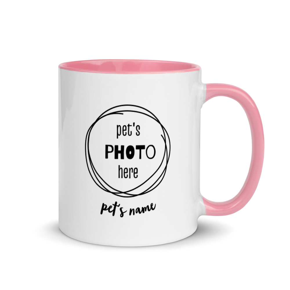 Custom Head Pet on a MUG with Color Inside