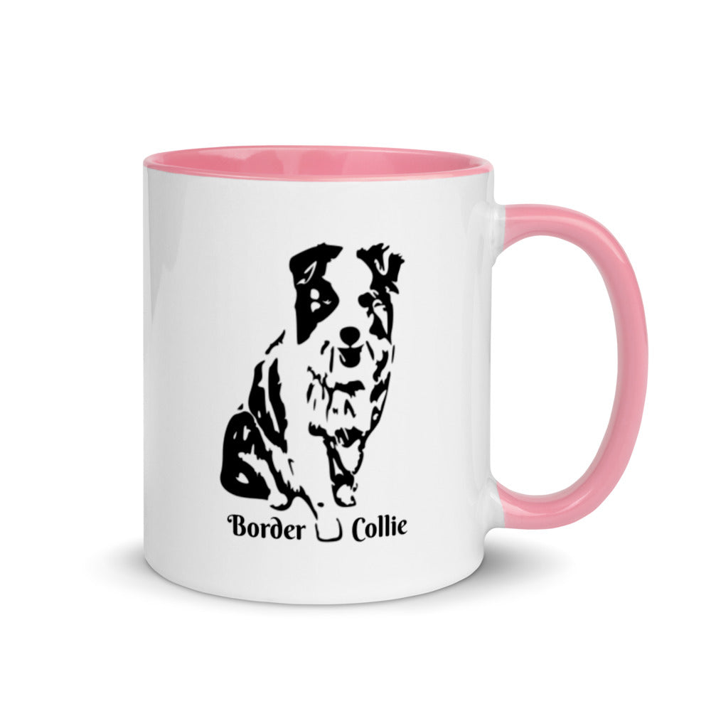 Border Collie Mug with Color Inside