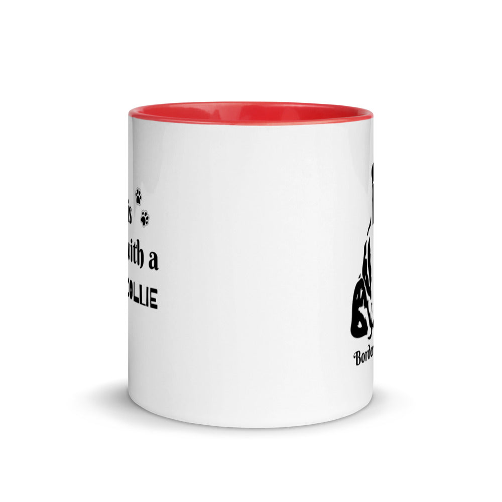 Border Collie Mug with Color Inside