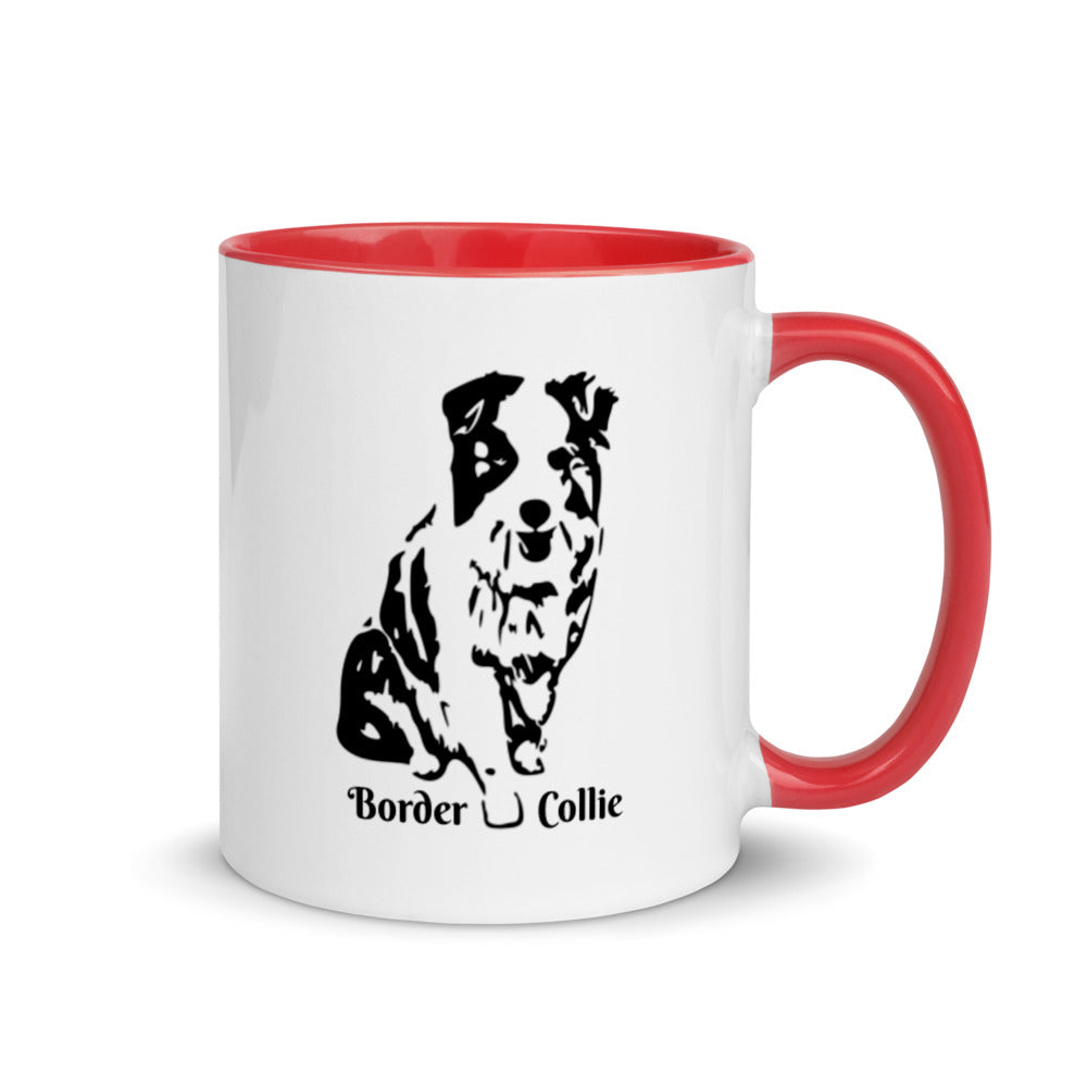Border Collie Mug with Color Inside