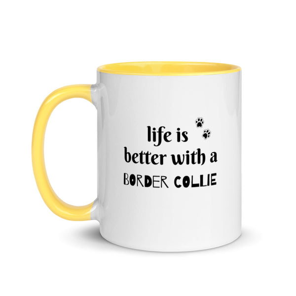 Border Collie Mug with Color Inside