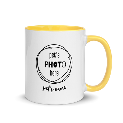 Custom Head Pet on a MUG with Color Inside