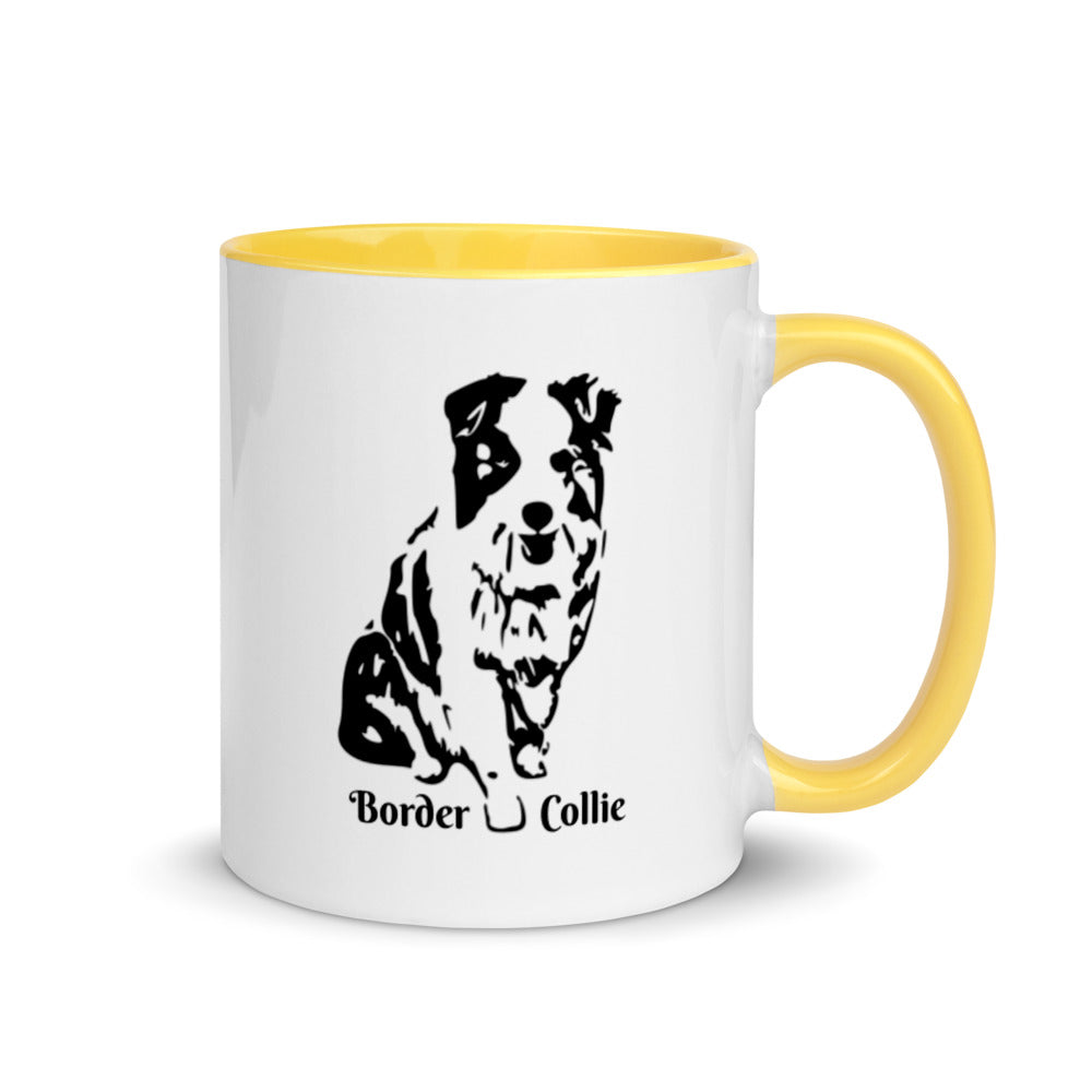 Border Collie Mug with Color Inside
